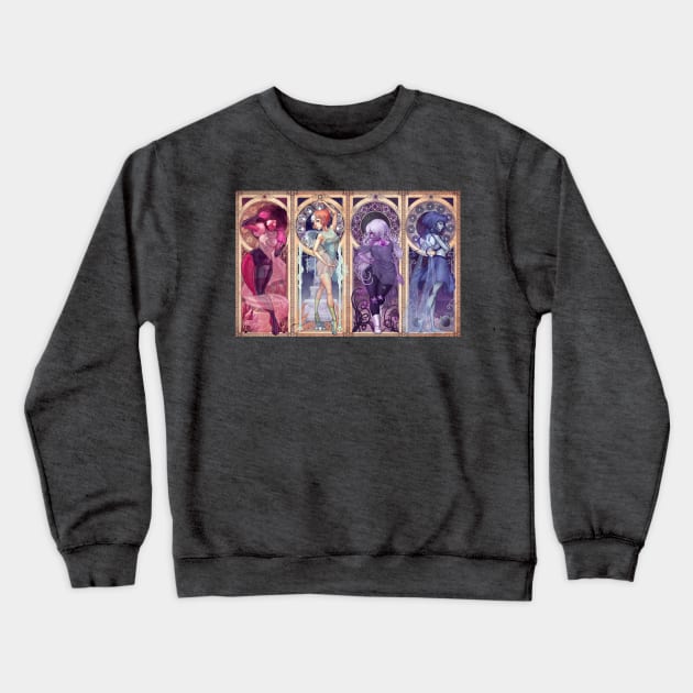 Crystal Gems Mucha Crewneck Sweatshirt by Whitney Lanier